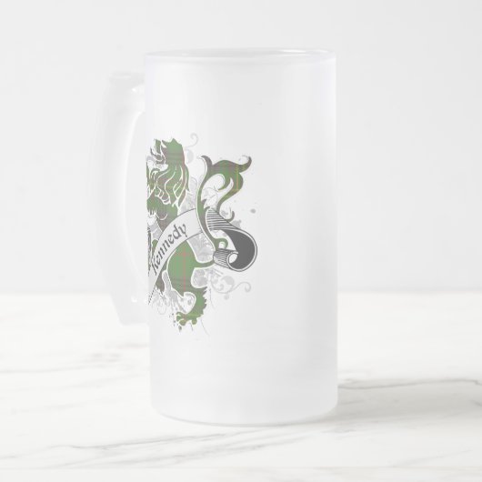 Kennedy Tartan Lion Matglas Bierpul (Voorkant links)