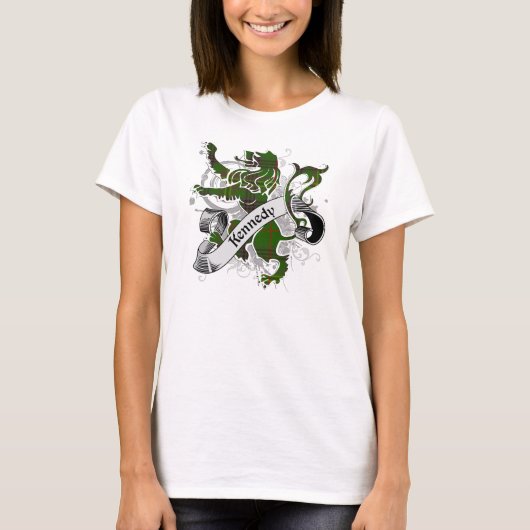 Kennedy Tartan Lion T-shirt (Voorkant)