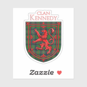 Kennedy Tartan Scottish Play Lion Rampant Sticker