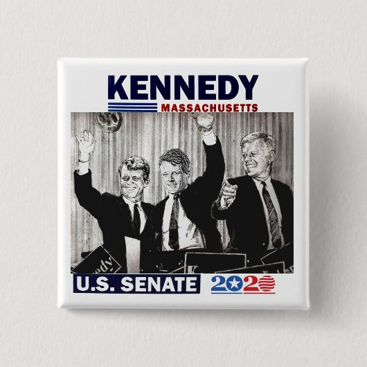 Kennedy US Senate 2020 Vierkante Button 5,1 Cm (Voorkant)