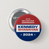 Kennedy x Shanahan 2024 Verkiezingen Ronde Button 5,7 Cm (Voorkant /achterkant)