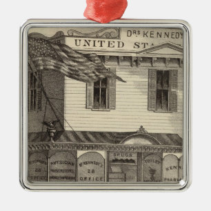 Kennedy's United States Pharmacy, Cape May City Metalen Ornament