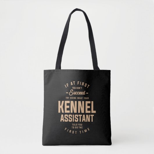 Kennel Assistant Funny Job Occupation Tote Bag (Voorkant)