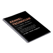Kennel Technicia Definition Kennel Tech man gift Notitieboek (Rechterzijde)