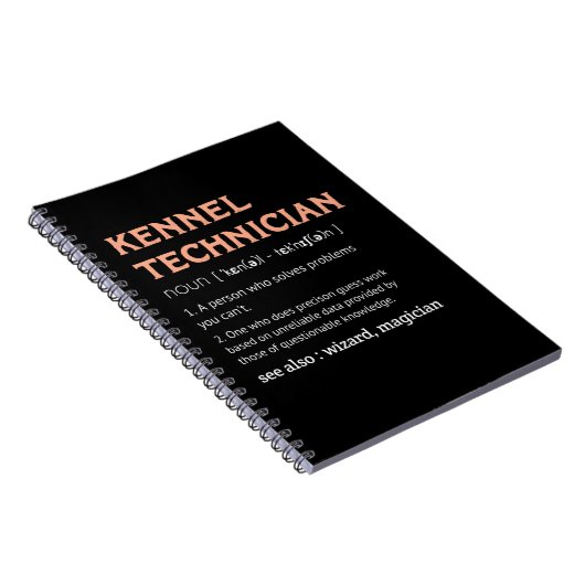 Kennel Technicia Definition Kennel Tech man gift Notitieboek (Rechterzijde)