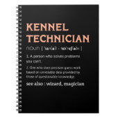Kennel Technicia Definition Kennel Tech man gift Notitieboek (Voorkant)