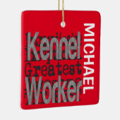 Kennel Worker Extraordinaire CUSTOM Keramisch Ornament (Rechts)
