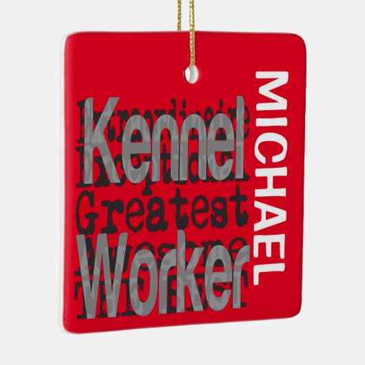 Kennel Worker Extraordinaire CUSTOM Keramisch Ornament (Rechts)