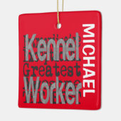 Kennel Worker Extraordinaire CUSTOM Keramisch Ornament (Links)