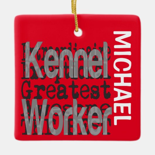 Kennel Worker Extraordinaire CUSTOM Keramisch Ornament (Voorkant)
