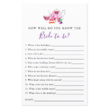 kennen het Vrijgezellenfeest Game Tea Party Paars