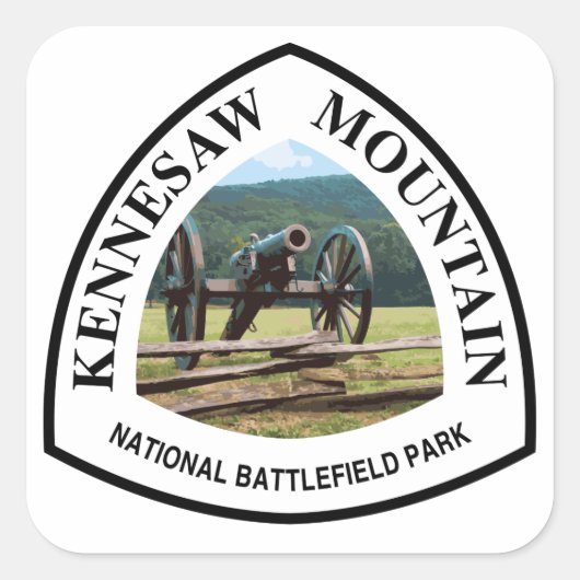 Kennesaw Mountain National Battlefield Park Vierkante Sticker (Voorkant)