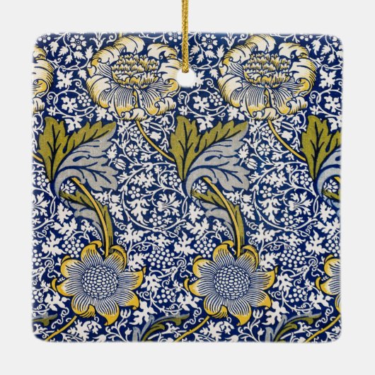 Kennet door William Morris,  Textielkunst Keramisch Ornament (Achterkant)