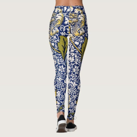 Kennet door William Morris, Textielkunst Leggings (Achterkant)