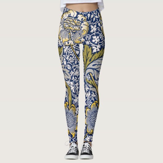 Kennet door William Morris, Textielkunst Leggings (Voorkant)