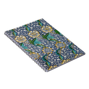 Kennet Floral William Morris art Blue Notitieboek