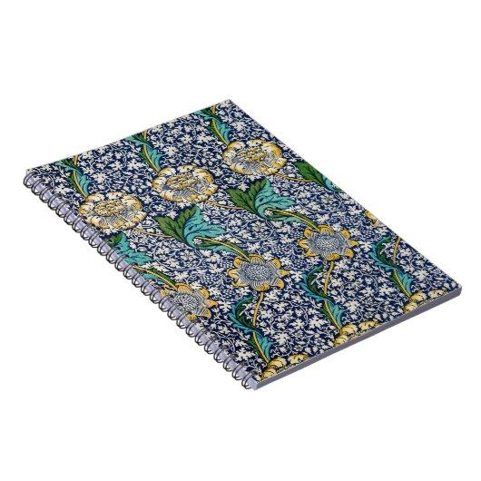  Kennet Floral William Morris art Blue Notitieboek (Rechterzijde)