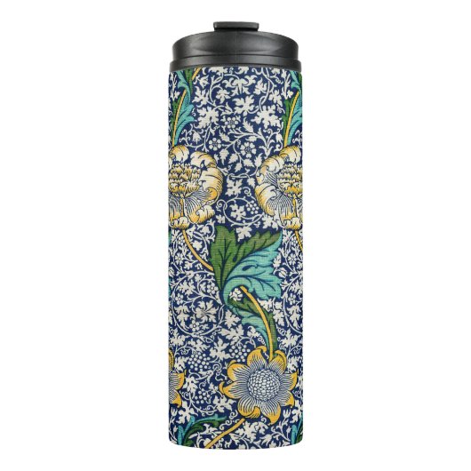 Kennet Floral William Morris art Blue Thermosbeker (Voorkant)