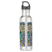  Kennet Floral William Morris art Blue Waterfles (Achterkant)