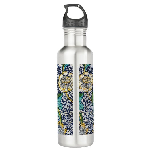  Kennet Floral William Morris art Blue Waterfles (Achterkant)