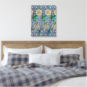 Kennet Pattern (door William Morris) Canvas Afdruk (Insitu (Slaapkamer))