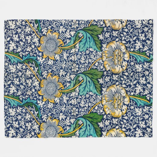 Kennet Pattern (door William Morris) Fleece Deken (Voorkant (Horizontaal))