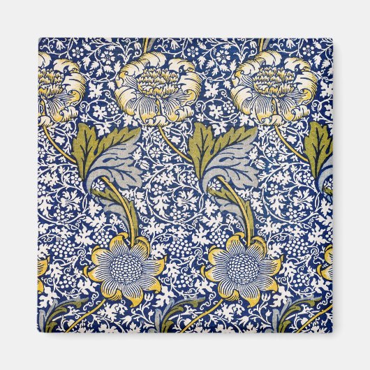 Kennet van William Morris, Vintage Textielkunst Magneet (Voorkant)