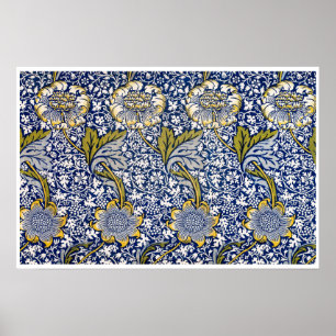 Kennet van William Morris, Vintage Textielkunst Poster