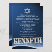 Kenneth Steel Wave-naam Bar Mitzvah Kaart (Voorkant / Achterkant)