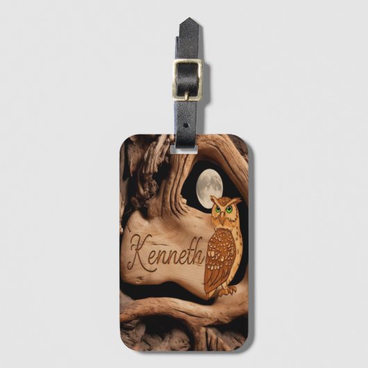 Kenneth's Moonlight Uil Bagagelabel (Voorkant (verticaal))