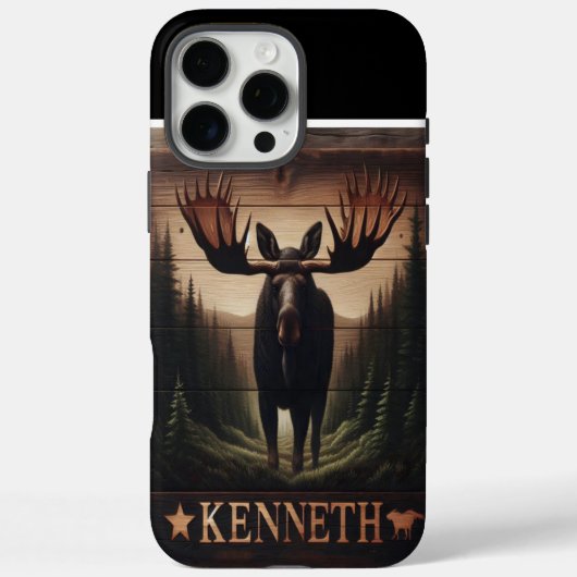 Kenneth's Woodland Moose Case-Mate iPhone Case (Achterkant)