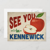 Kennewick Washington Apple - Vintage Travel Briefkaart (Voorkant / Achterkant)