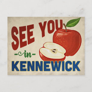 Kennewick Washington Apple - Vintage Travel Briefkaart