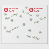 Kennies Cafes Kerst inpakpapier (Vlak)