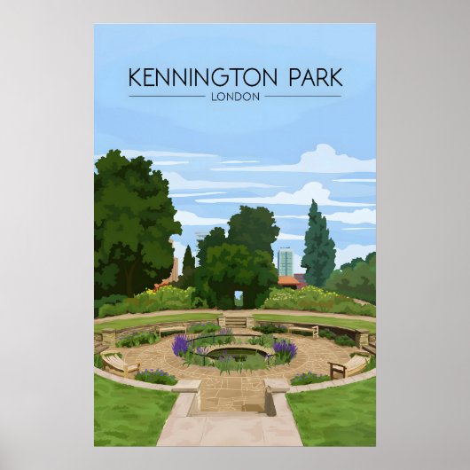Kennington Park Londen Reisposter Poster (Voorkant)