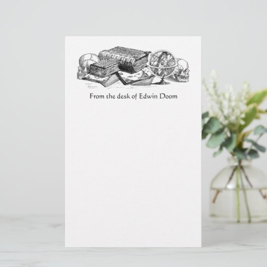 Kennis en dood briefpapier (Staand voorkant)