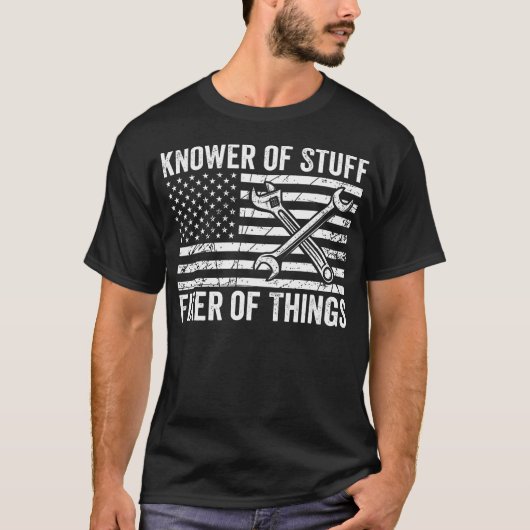 Kennis Expert Problemen Oplosser Mannen Monteur Va T-shirt (Voorkant)