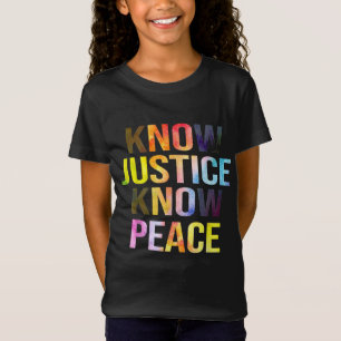 Kennis gerechtigheid Geen vrede BLM Zwarte Pride G T-shirt