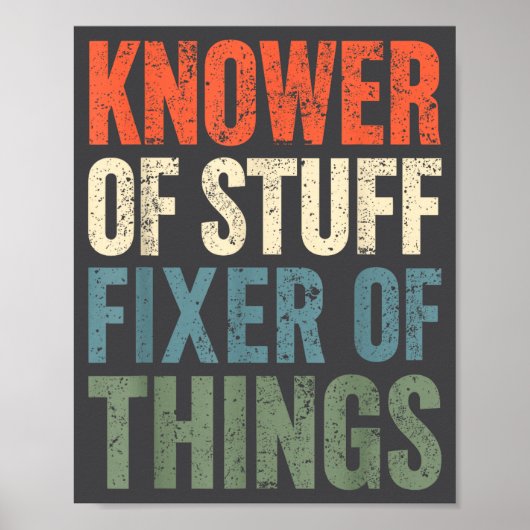 Kennis Gewetens Fixer Vaderdag Klusjesman Poster (Voorkant)