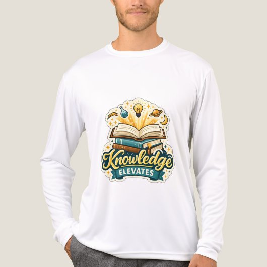 Kennis inspireert creatieve leerprestaties Tri-Blend shirt (Voorkant volledig)