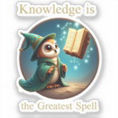 Kennis is de grootste betovering - Schattigee tove Sticker (Voorkant)