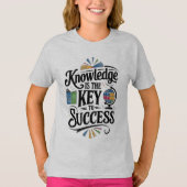 Kennis is de sleutel tot succes t-shirt (Voorkant)