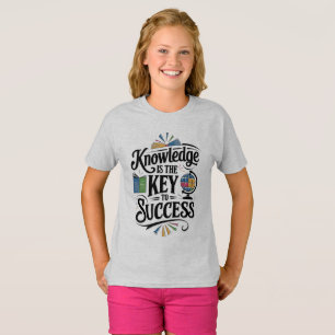 Kennis is de sleutel tot succes t-shirt