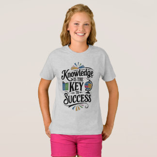 Kennis is de sleutel tot succes t-shirt