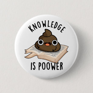 Kennis is een krachtenbundel ronde button 5,7 cm