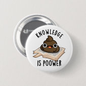 Kennis is een krachtenbundel ronde button 5,7 cm (Voorkant /achterkant)