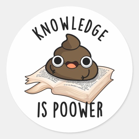 Kennis is een krachtenbundel ronde sticker (Voorkant)