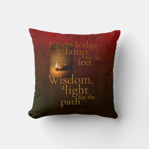 Kennis is een lamp kussen