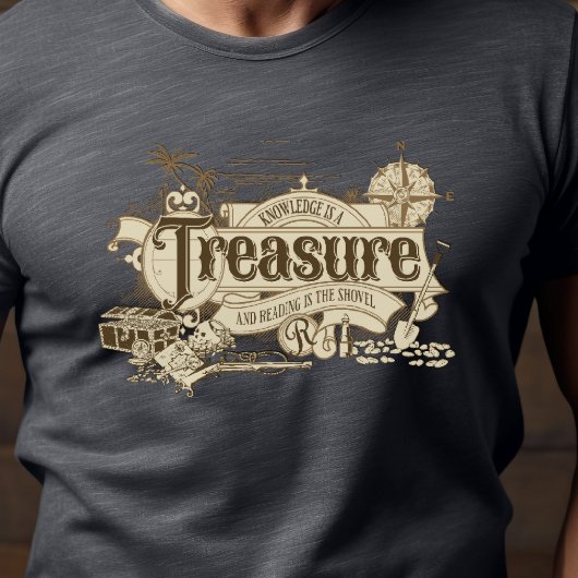 Kennis is een schat, lezersgeschenk, leraar t-shirt