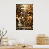 Kennis is Eeuwig – Wijsheid Bibliotheek Poster (Keuken)
